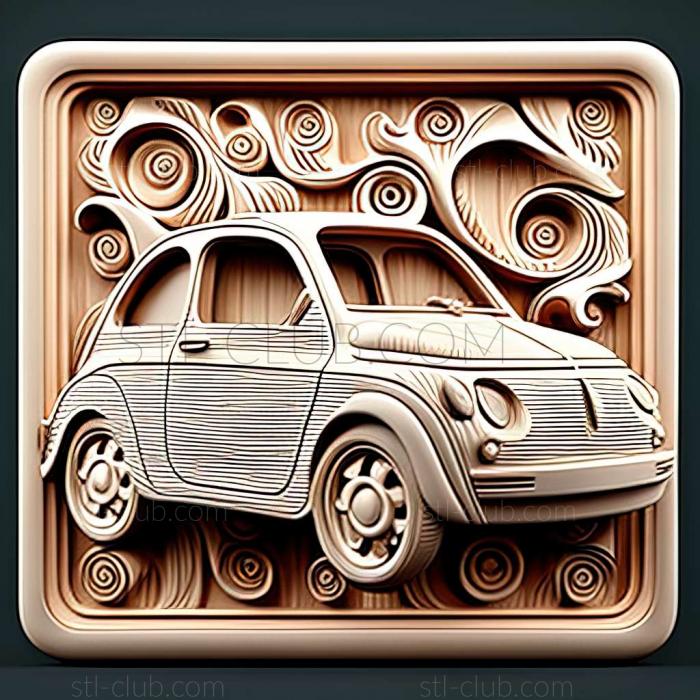 3D модель Fiat 500 2007 (STL)